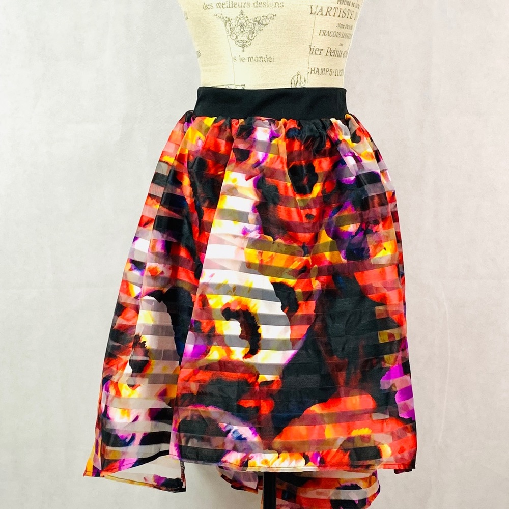 Rue 21 NWT High Low Stripe Burnout Skirt Size 2X
